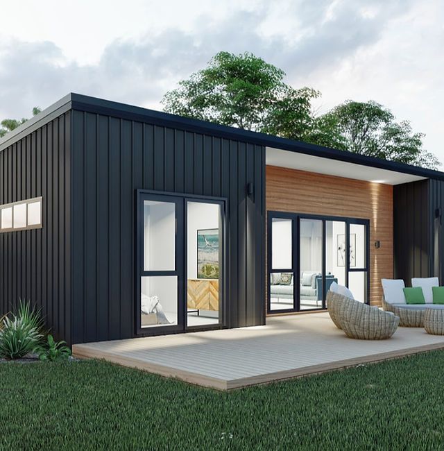 Nutec house Eastern Cape modern flat pack design exterior Eastern Cape