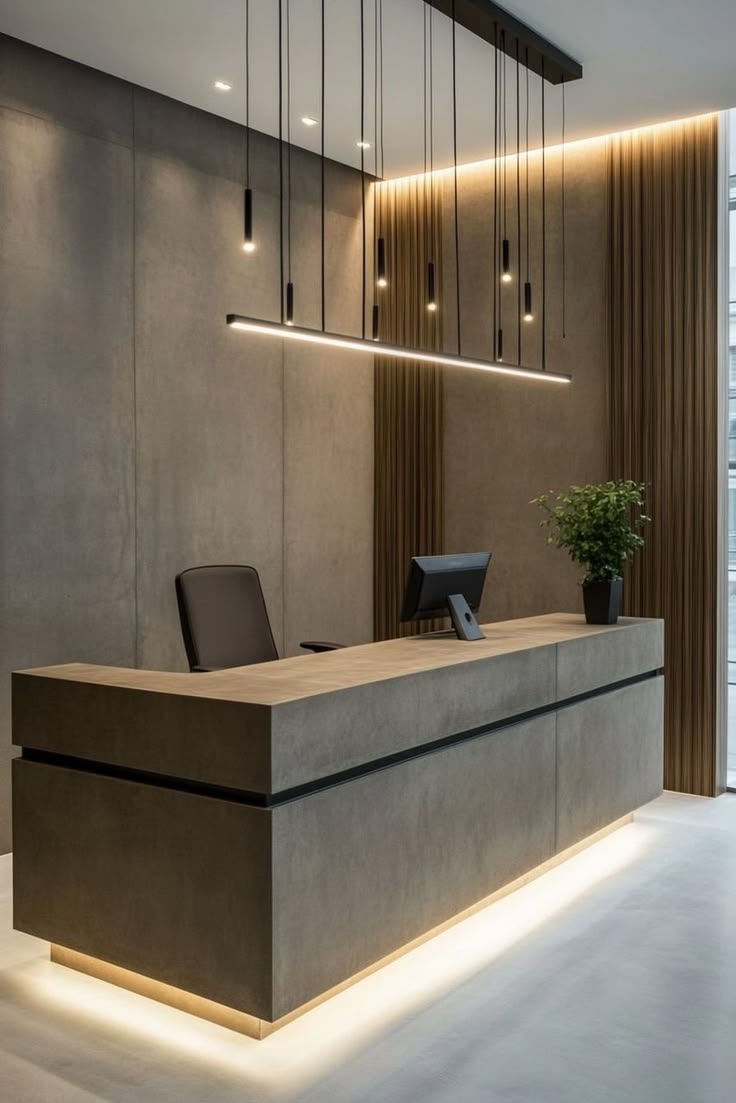 Office fit-out construction Pretoria luxury reception desk